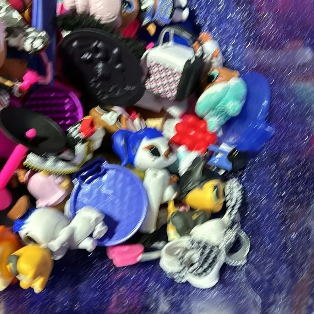 lol doll lot including 2 large dolls and many small dolls accessories in box